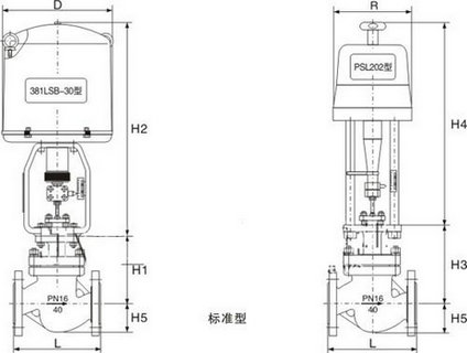 電動套筒調節(jié)閥尺寸圖