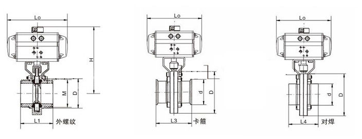 氣動衛(wèi)生級蝶閥結(jié)構圖